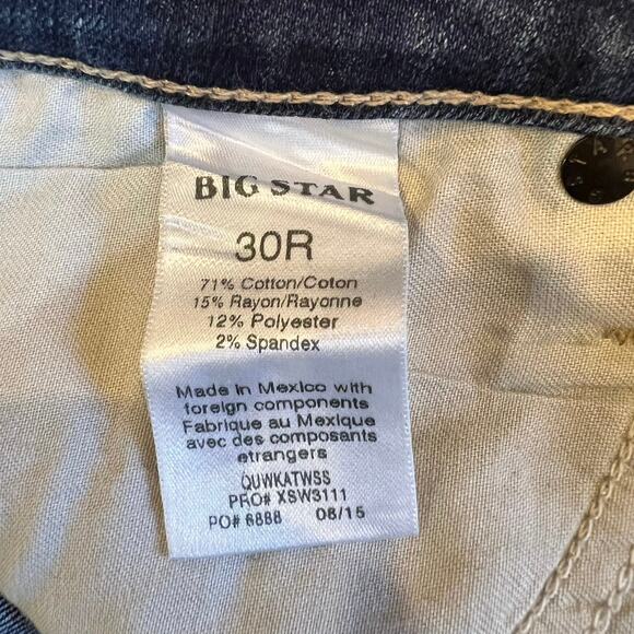 Big Star Maddie Skinny Jean Medium Wash Women Size 30R - Picture 8 of 11